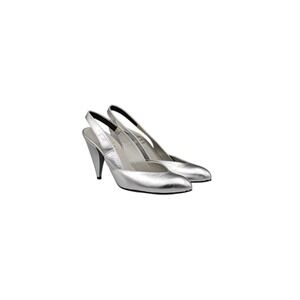 Christian Dior Women's Size 35.5/ 5.5 US VGC VTG Metallic Silver Slingback Heels